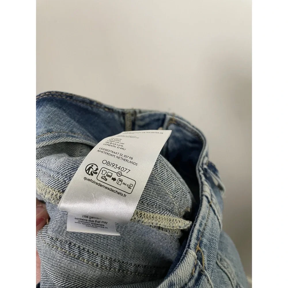 We The Free Level Up‎ Slit Slim Flare Jeans Size 25 Raw Hem Light Wash